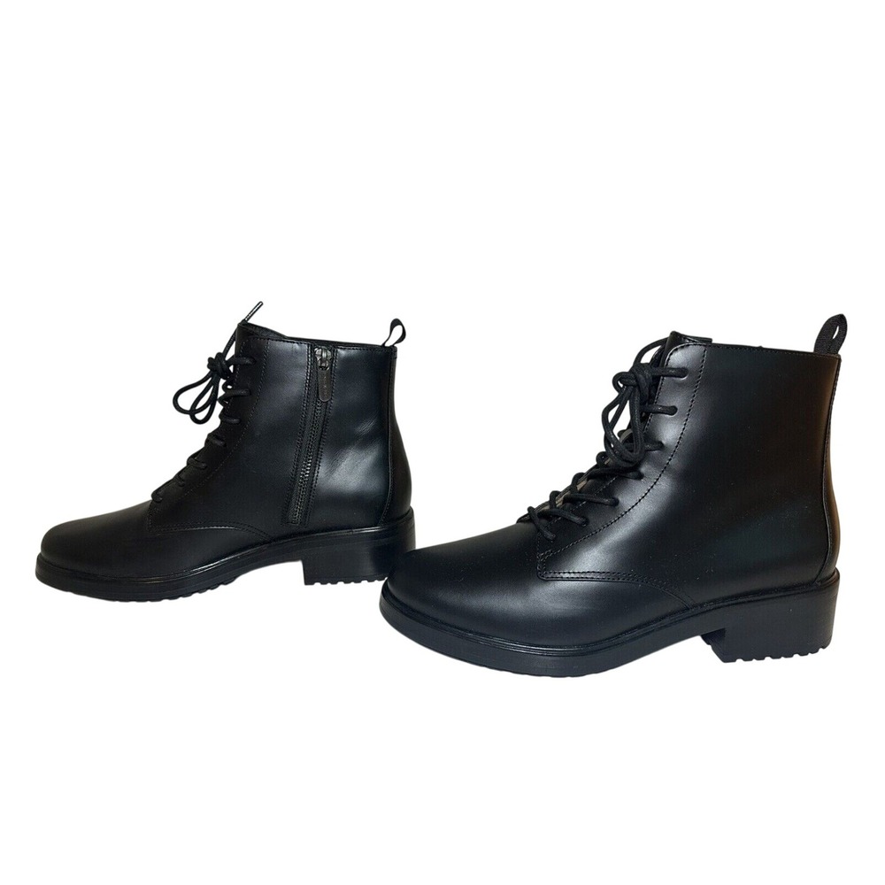 Everlane The Modern Utility Lace Up Boots Combat Leather Women's SIZE 8 NEW